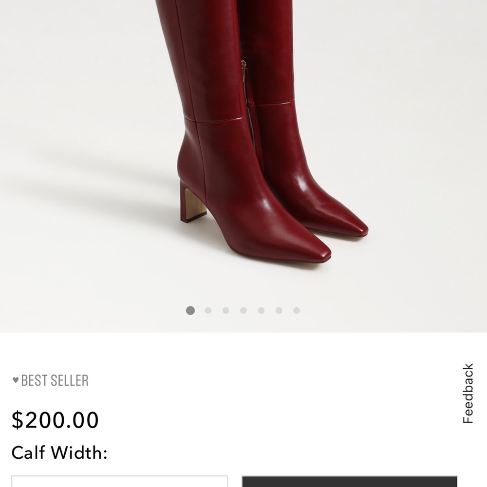 Sam Edelman Burgundy Knee-High Boots